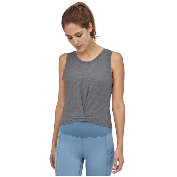 Patagonia Women's Gray Glorya Twist Tank Top Reversible. Gray, Size L - Picture 1 of 5